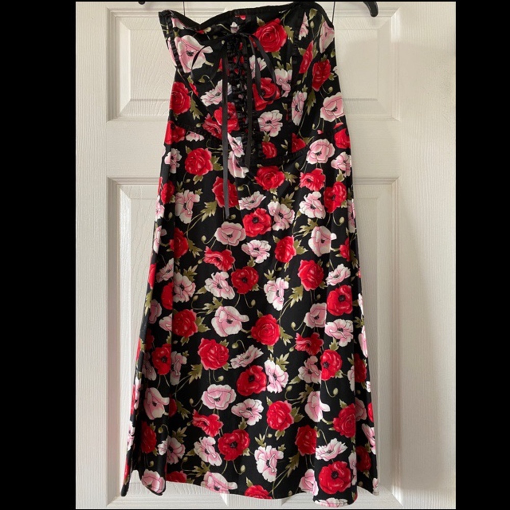 Floral strapless Mica dress - size 10